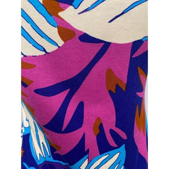 Soft Surroundings Serena Maxi Dress Nazarine Blue Multi Floral Stretchy Size XS - Picture 5 of 9